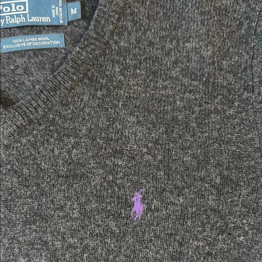 Polo Ralph Lauren Sweater Men’s Large 100% Lambswool Long Sleeve Vintage Black M