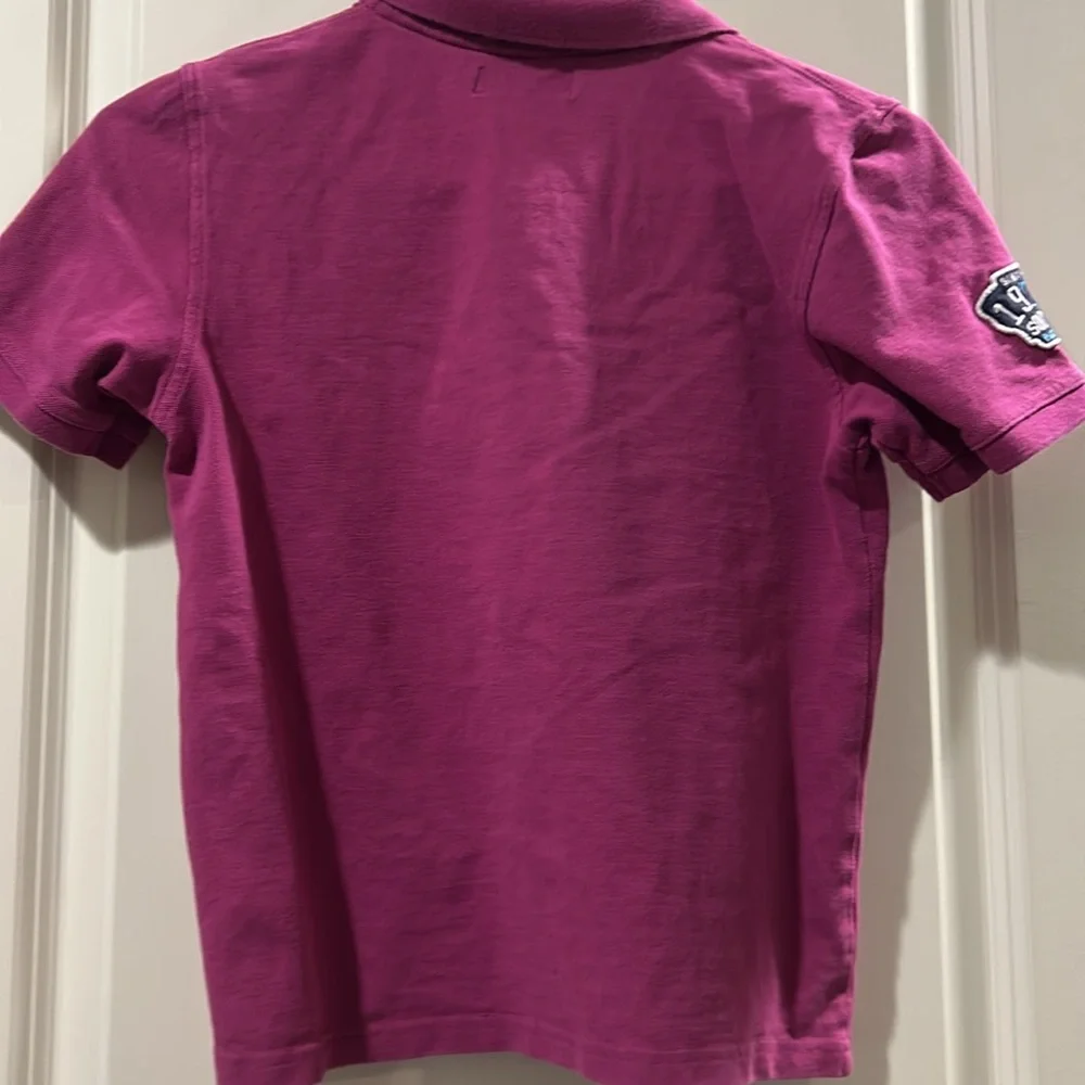 Catimini kids embroider Graphic 1/4 button down Polo Shirt short sleeve size 10