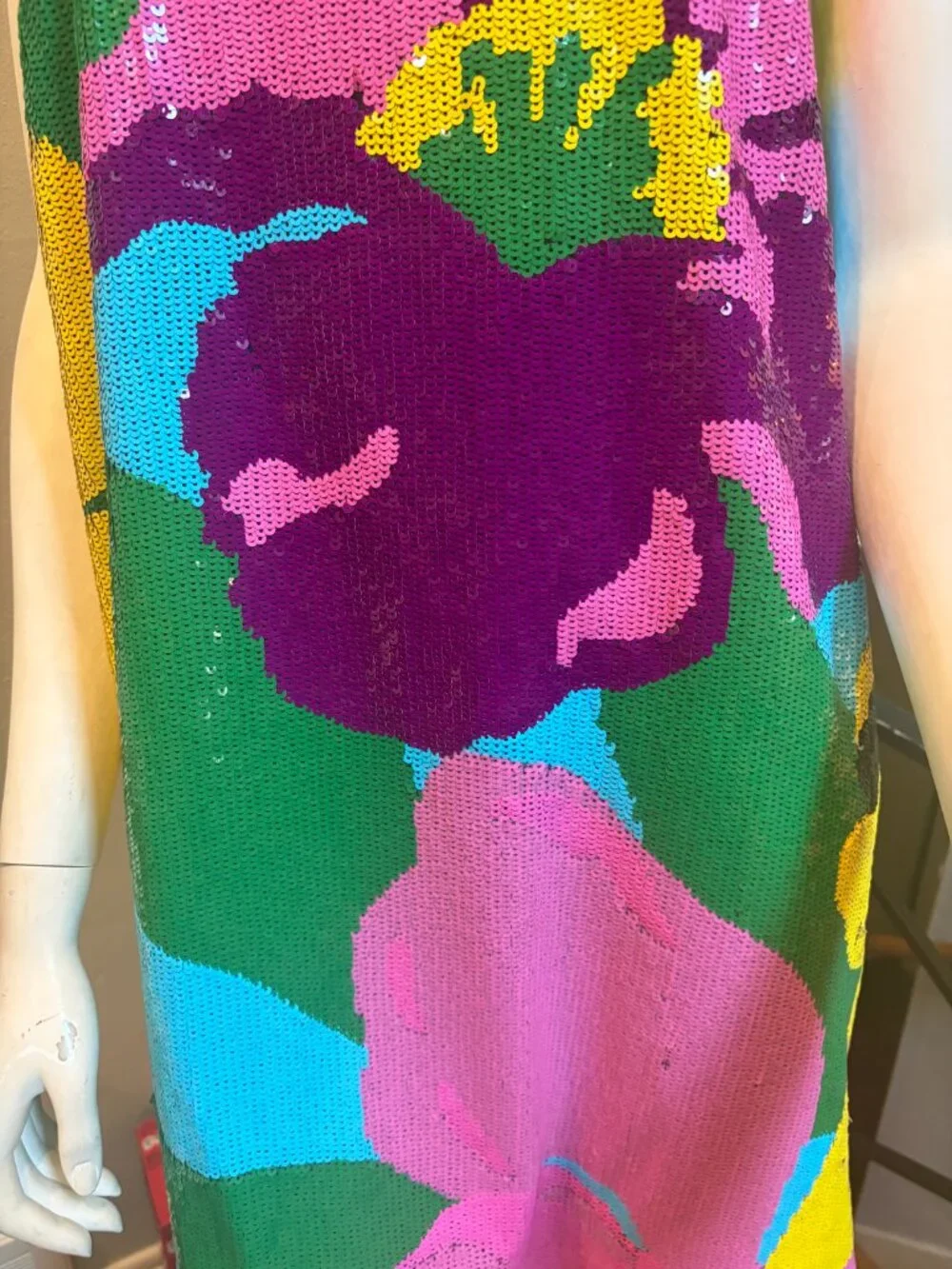 Kate Spade Orchid Bloom Sequin Dress - Size Large