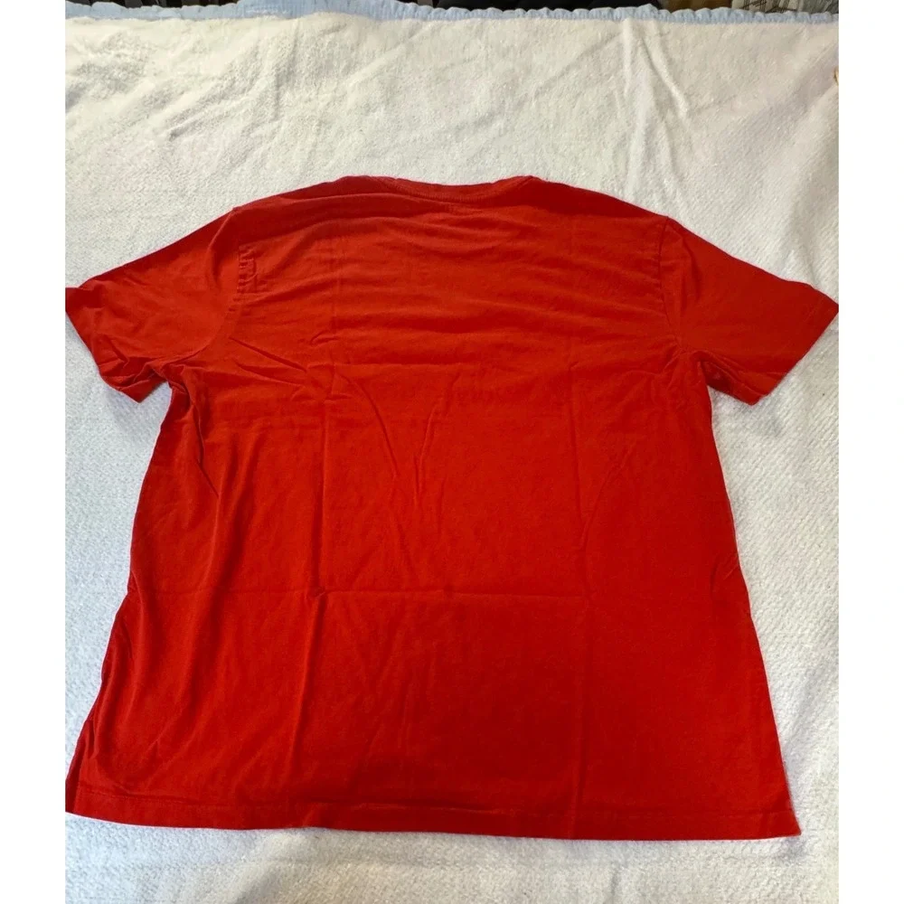 Polo Ralph Lauren Mens Red Graphic Script Logo T-Shirt Size 1XB Big & Tall