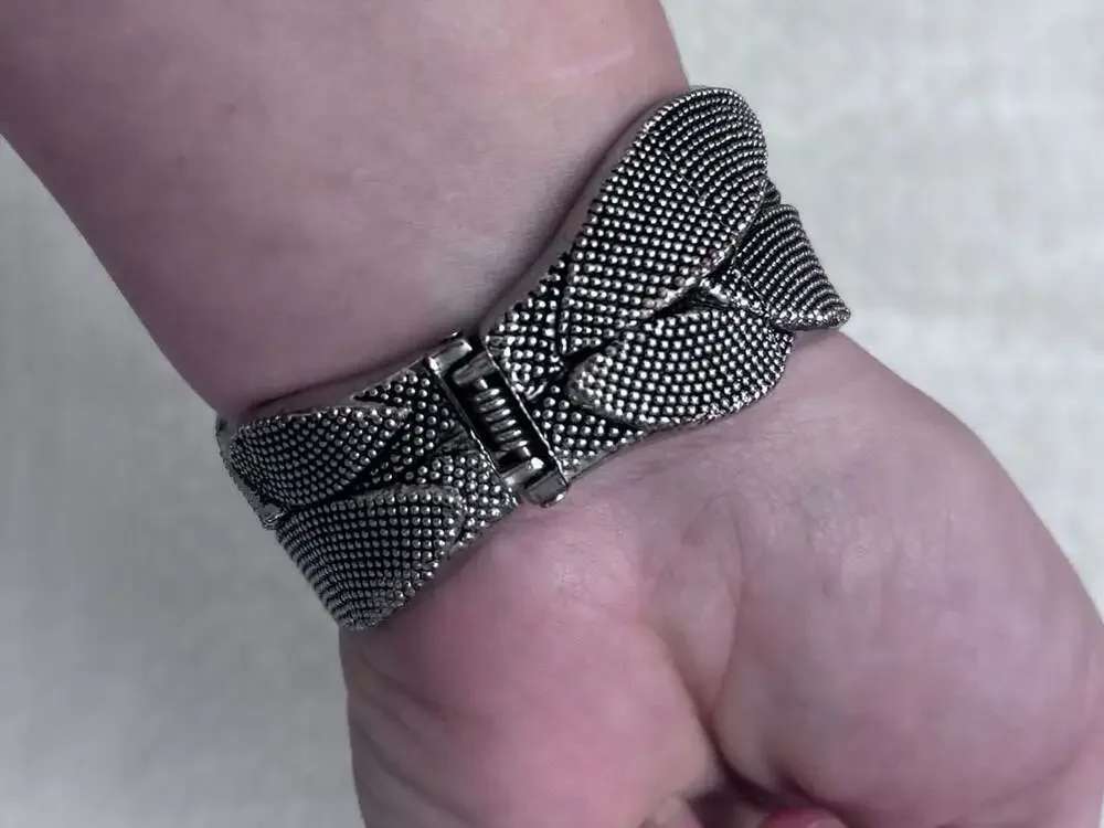 Vintage Leaf bracelet cuff