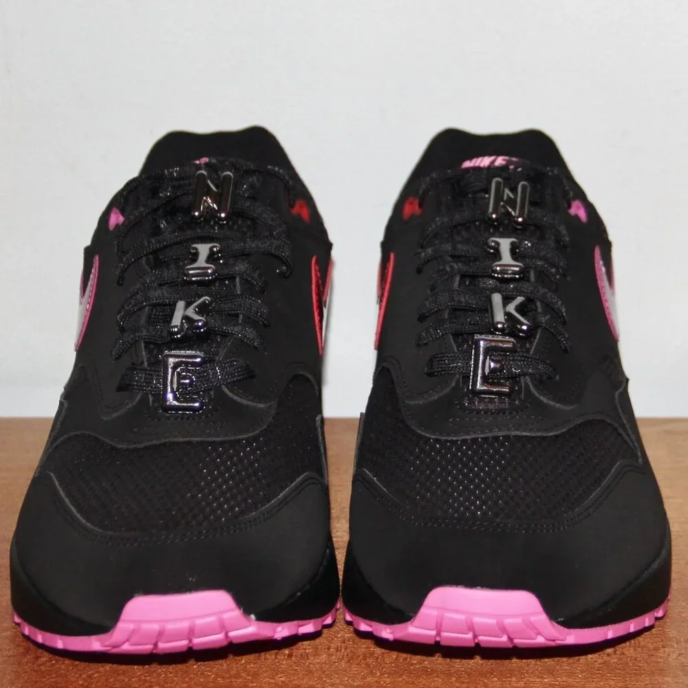 Nike Air Max 1 Premium 'Valentine's Day' Shoes Mens 13 Black Pink