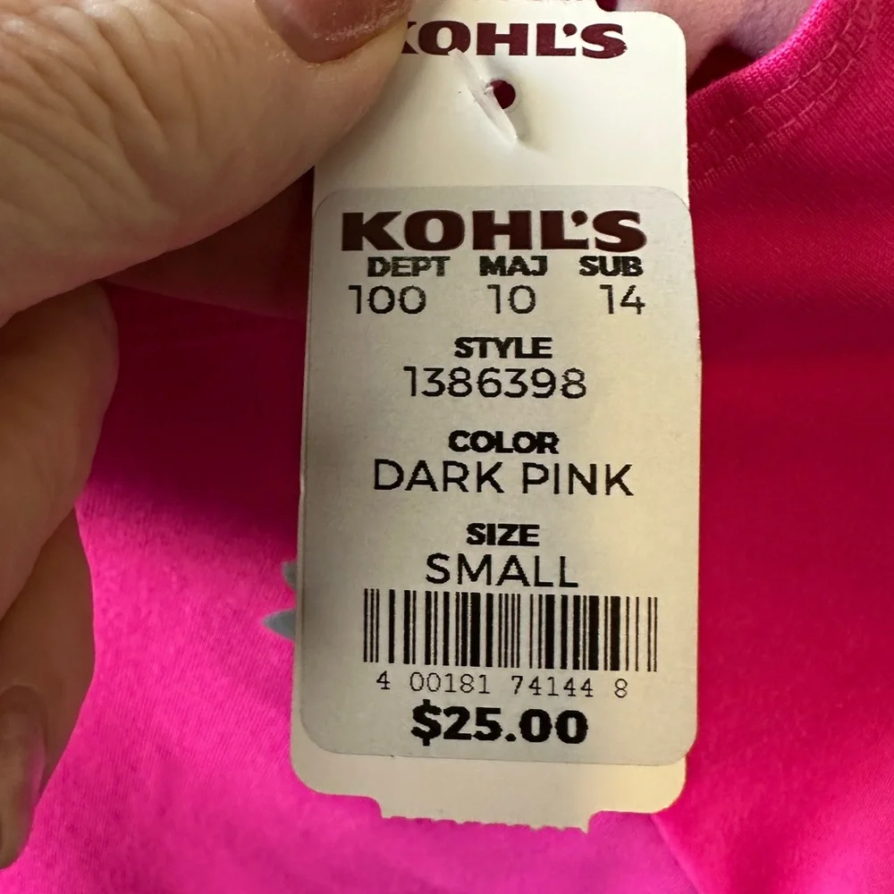 💖 Under Armour Girls Fuchsia Long Sleeve Athletic Crop Tee YS