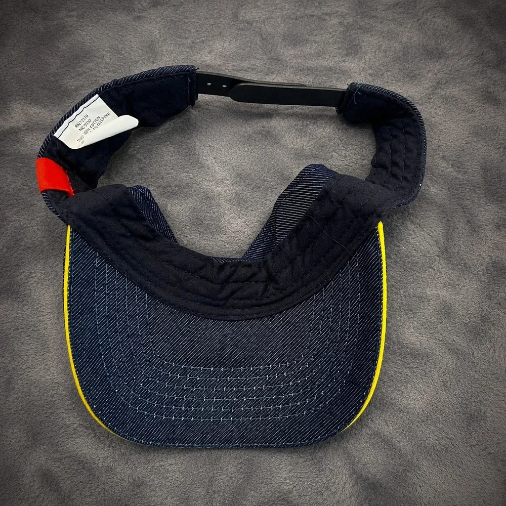 mcdonalds unisex visor hat promotional denim twill navy blue adjustable osfm
