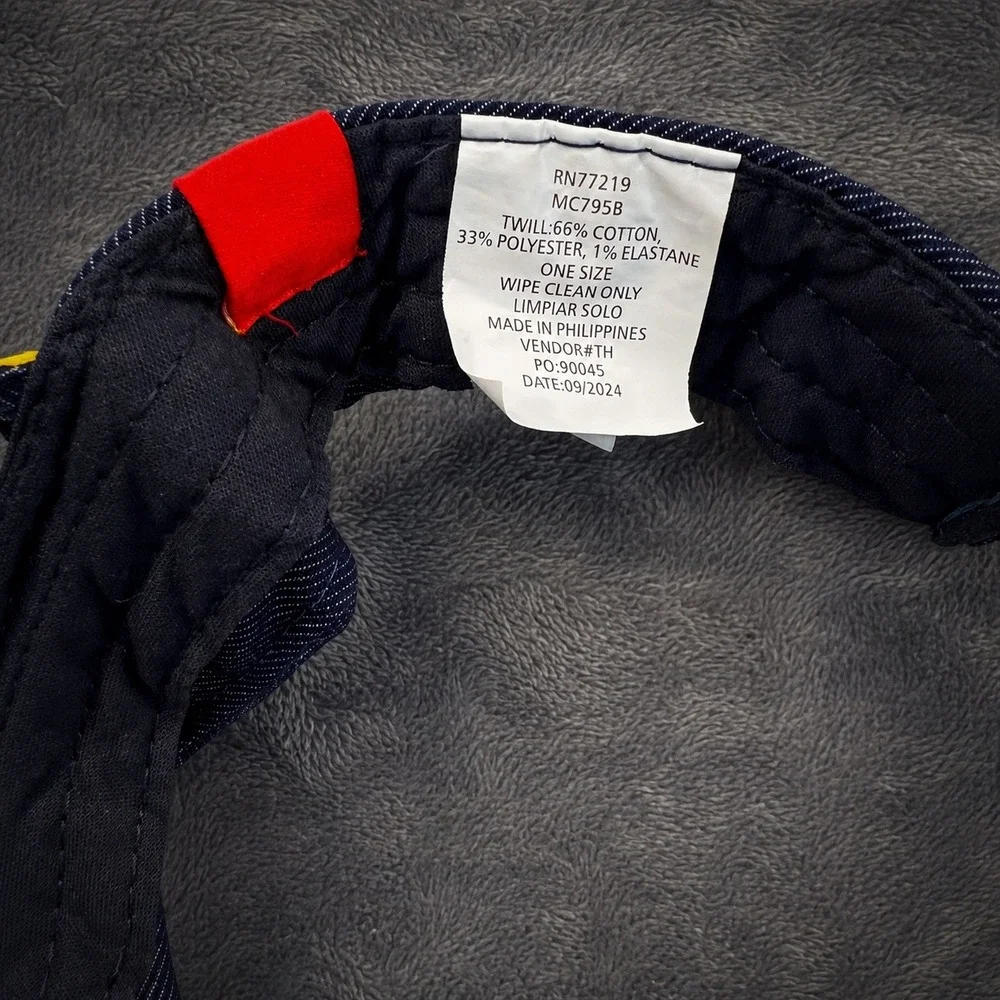 mcdonalds unisex visor hat promotional denim twill navy blue adjustable osfm
