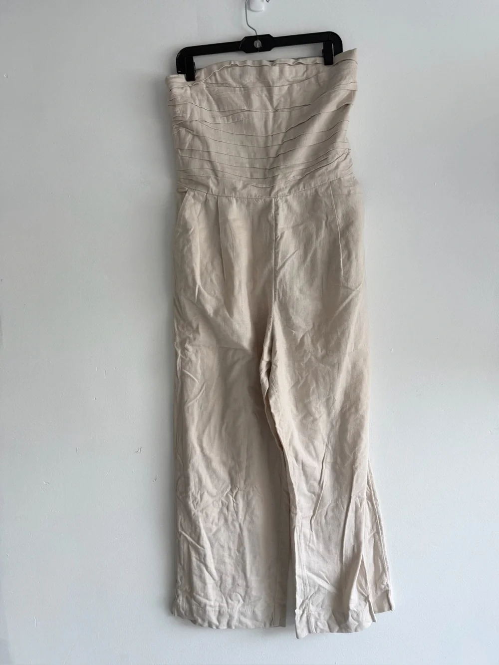 Abercrombie & Fitch Emerson Linen Blend Strapless Jumpsuit Large 8687