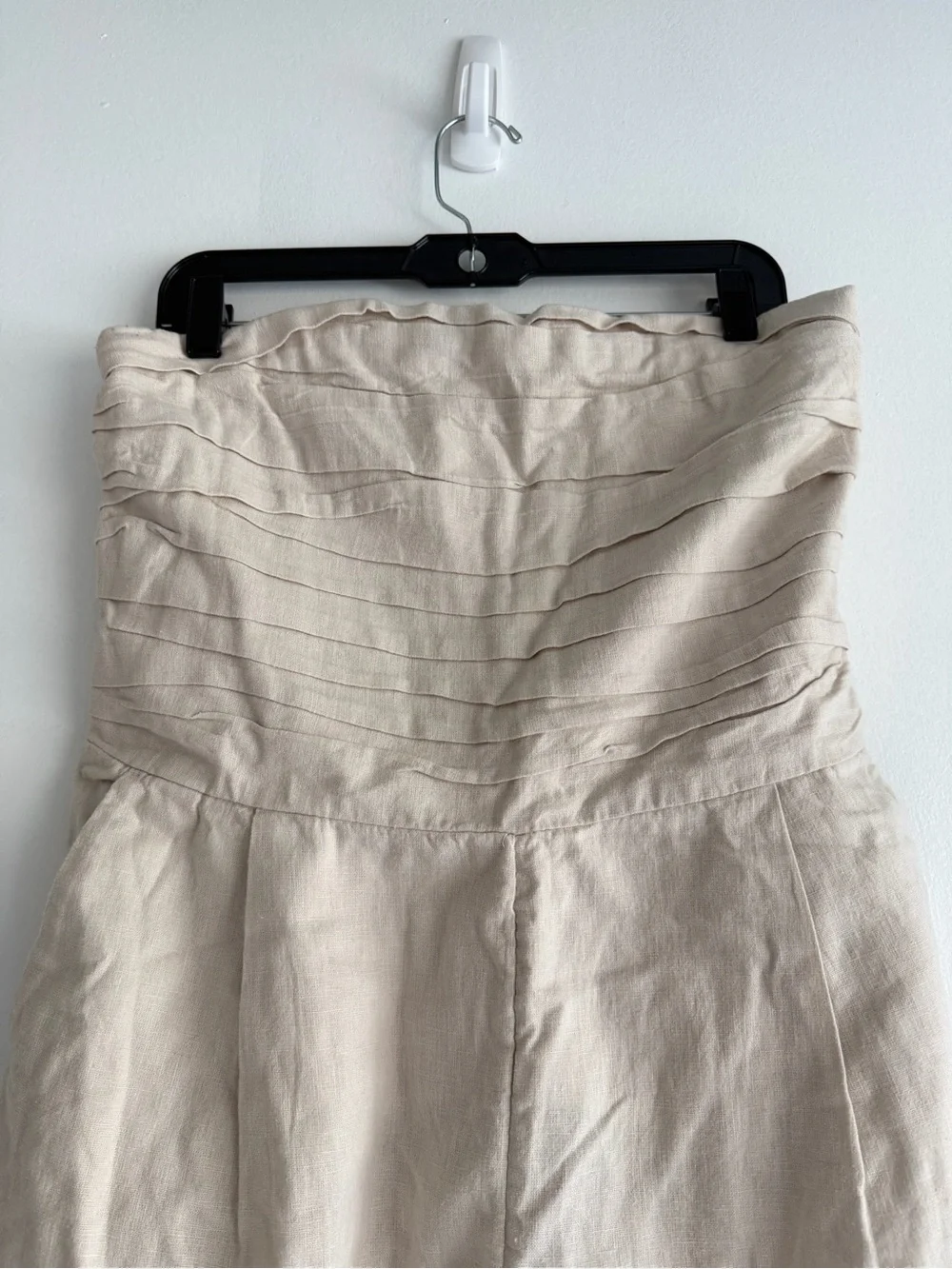 Abercrombie & Fitch Emerson Linen Blend Strapless Jumpsuit Large 8687