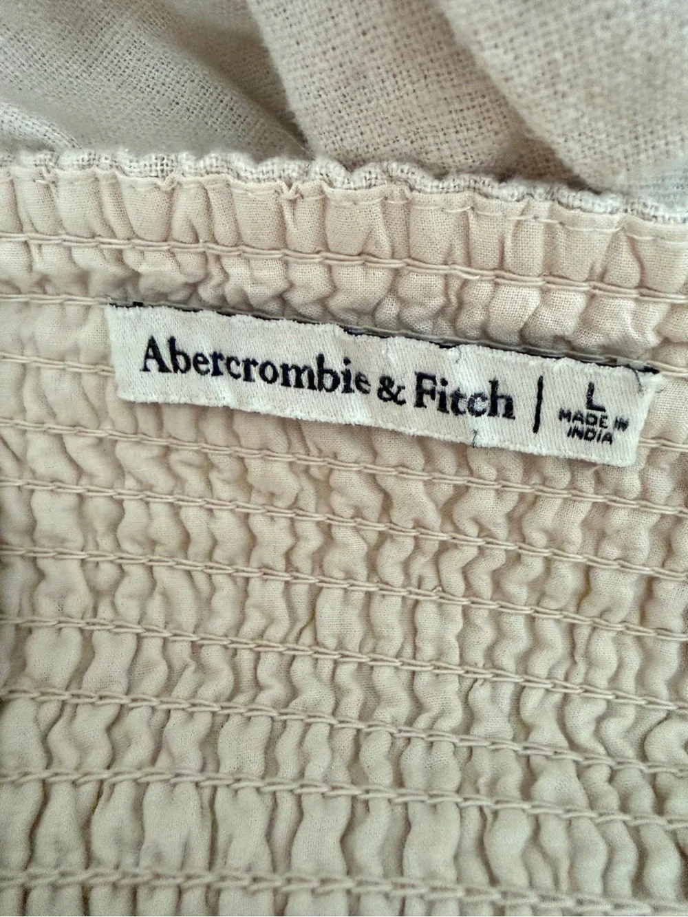 Abercrombie & Fitch Emerson Linen Blend Strapless Jumpsuit Large 8687