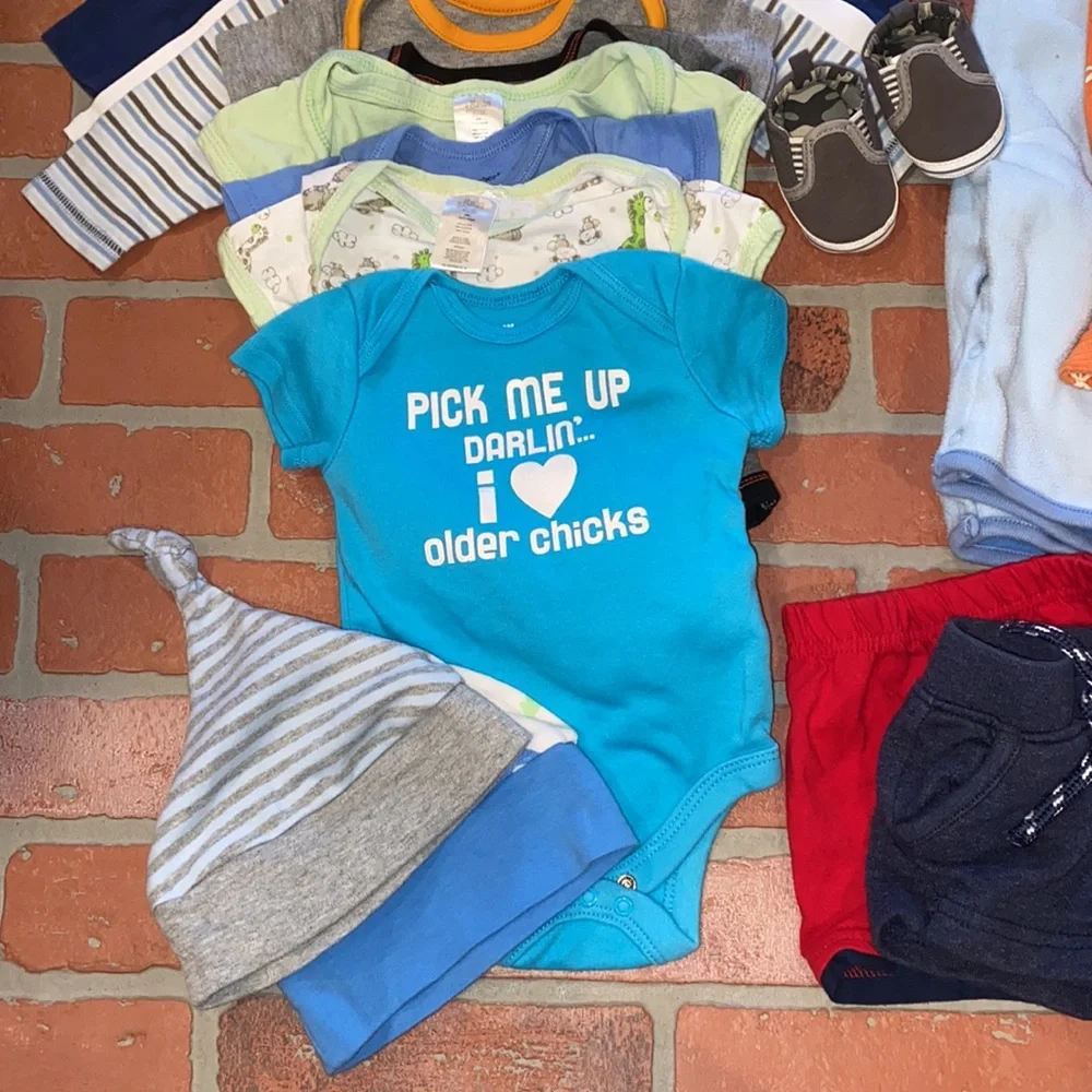 Babyboy 0/3m onesie plus more bundle!!