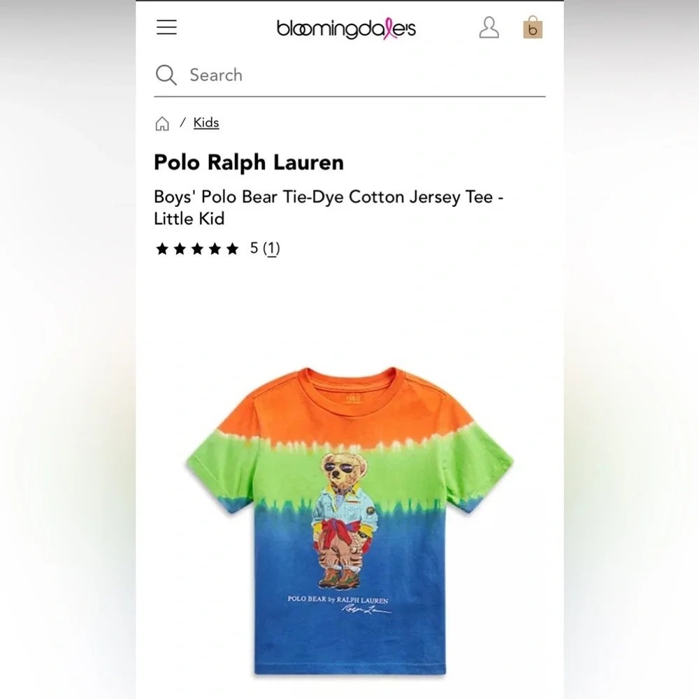 Polo Ralph Lauren jersey dye