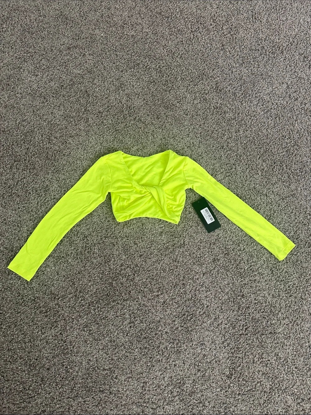 BNWT Five the label electric yellow long sleeve dance top YL