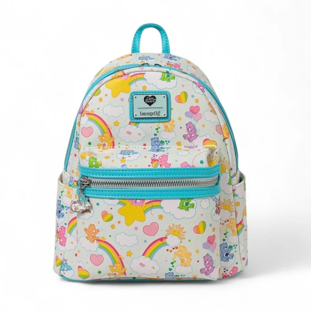 Loungefly 80's Care Bears Mini Vegan Leather Backpack Bag Kidcore Cosplay NWT