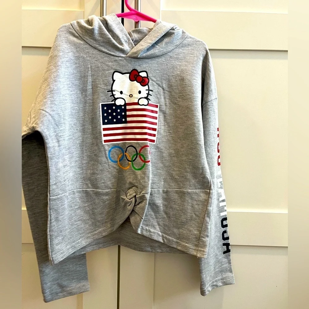 Hello Kitty Olympic cropped sweatshirt, NWT