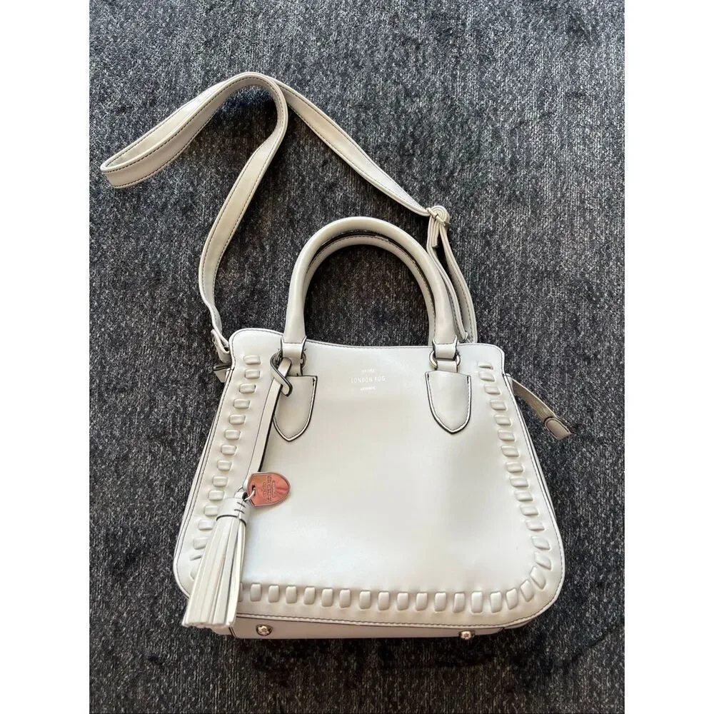 London Fog Leather Handbag with Tassel
