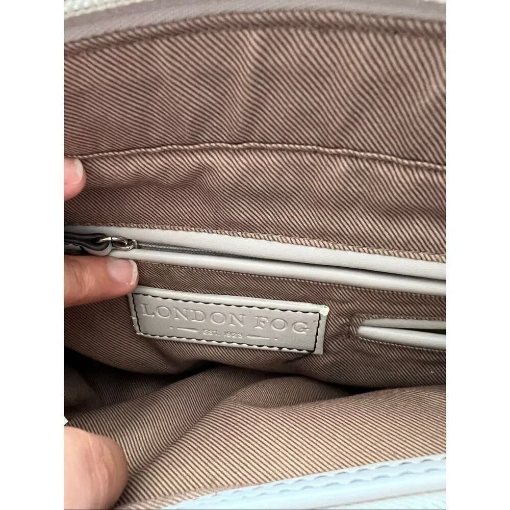 London Fog Leather Handbag with Tassel