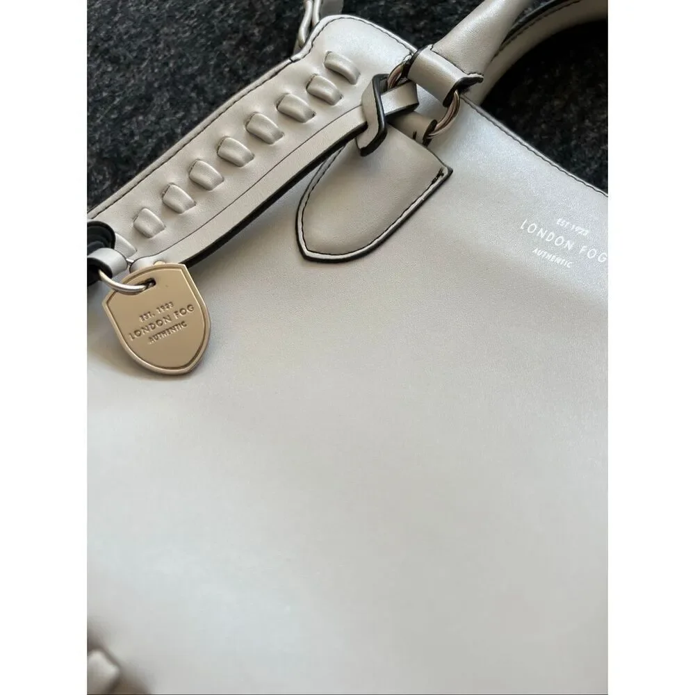 London Fog Leather Handbag with Tassel