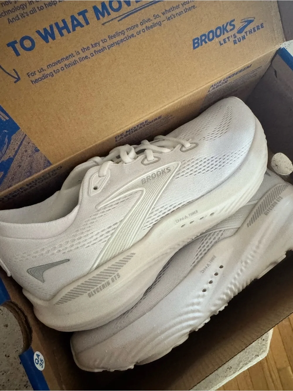 Brooks White Women’s Glycerin GTS Supportive Running Shoes