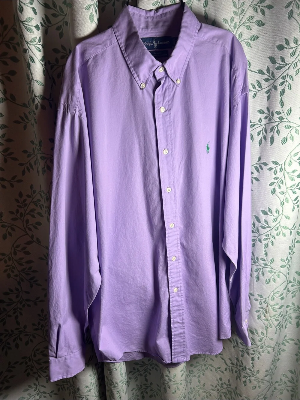 Polo by Ralph Lauren Men's Lavender Long-Sleeve Button-Down Shirt