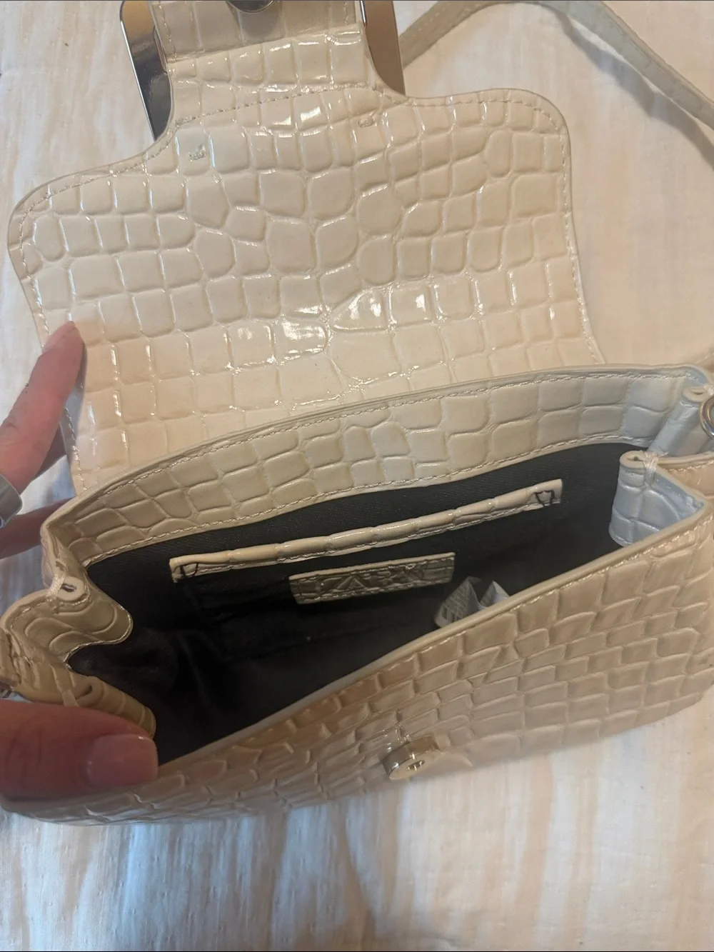 Zara croc embossed
