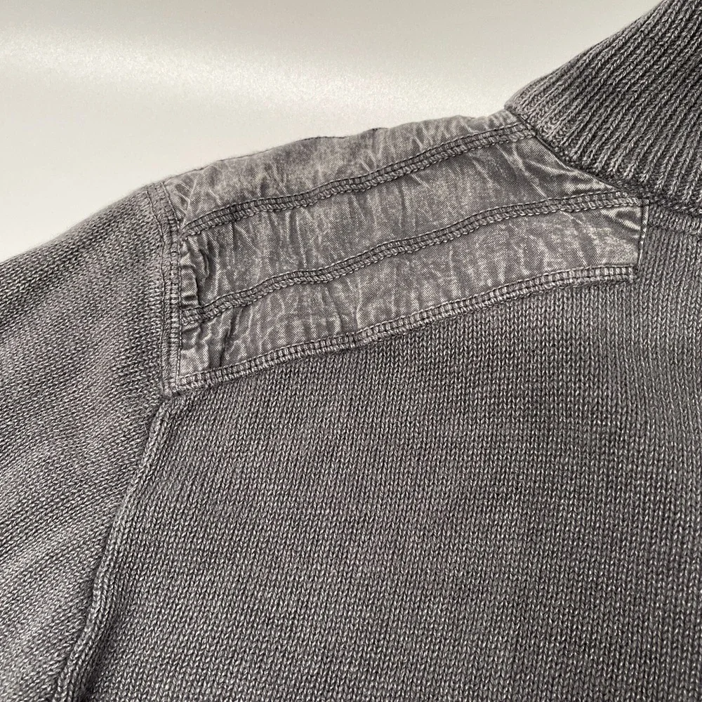 Vintage Structure Sweater 1/4 zip detailed Men's long sleeve Size Medium.