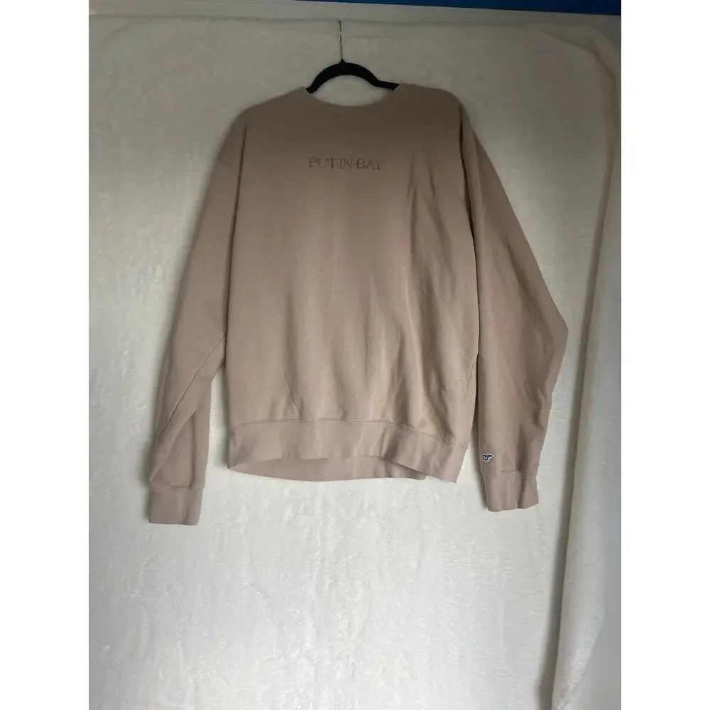 Put-in-Bay Crewneck Sweatshirt  Beige Men's Large‎ Ohio Lake