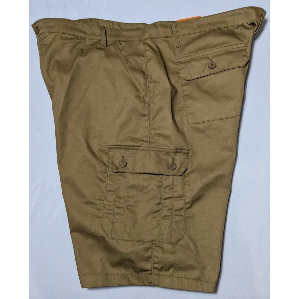 HUNTINGTON BC Men Big & Tall  48 (Actual 50x12) British Khaki Cargo Shorts NEW‎
