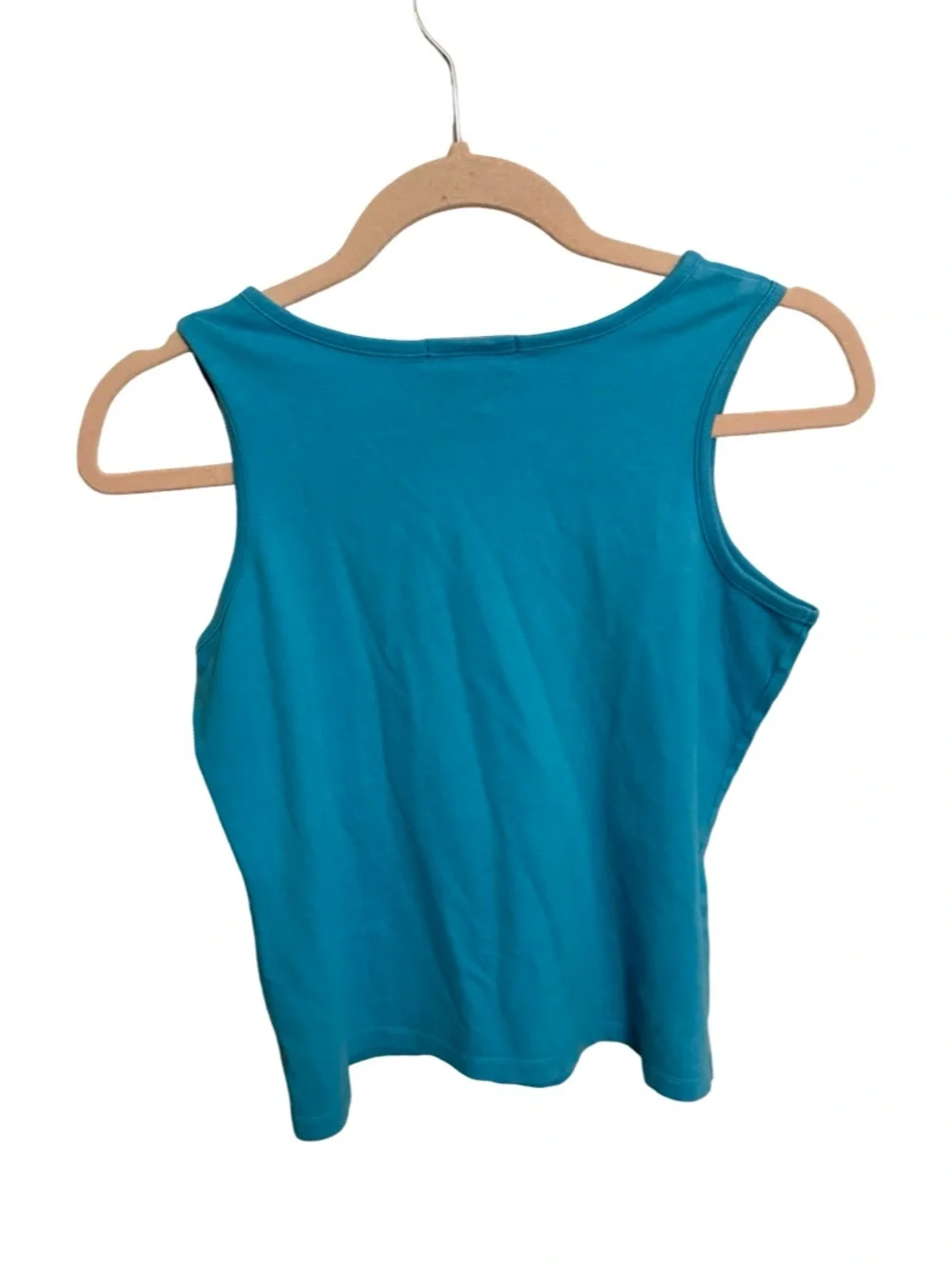 Vintage Land’s End Girls Pineapple Blue Tank Top Medium 10-12
