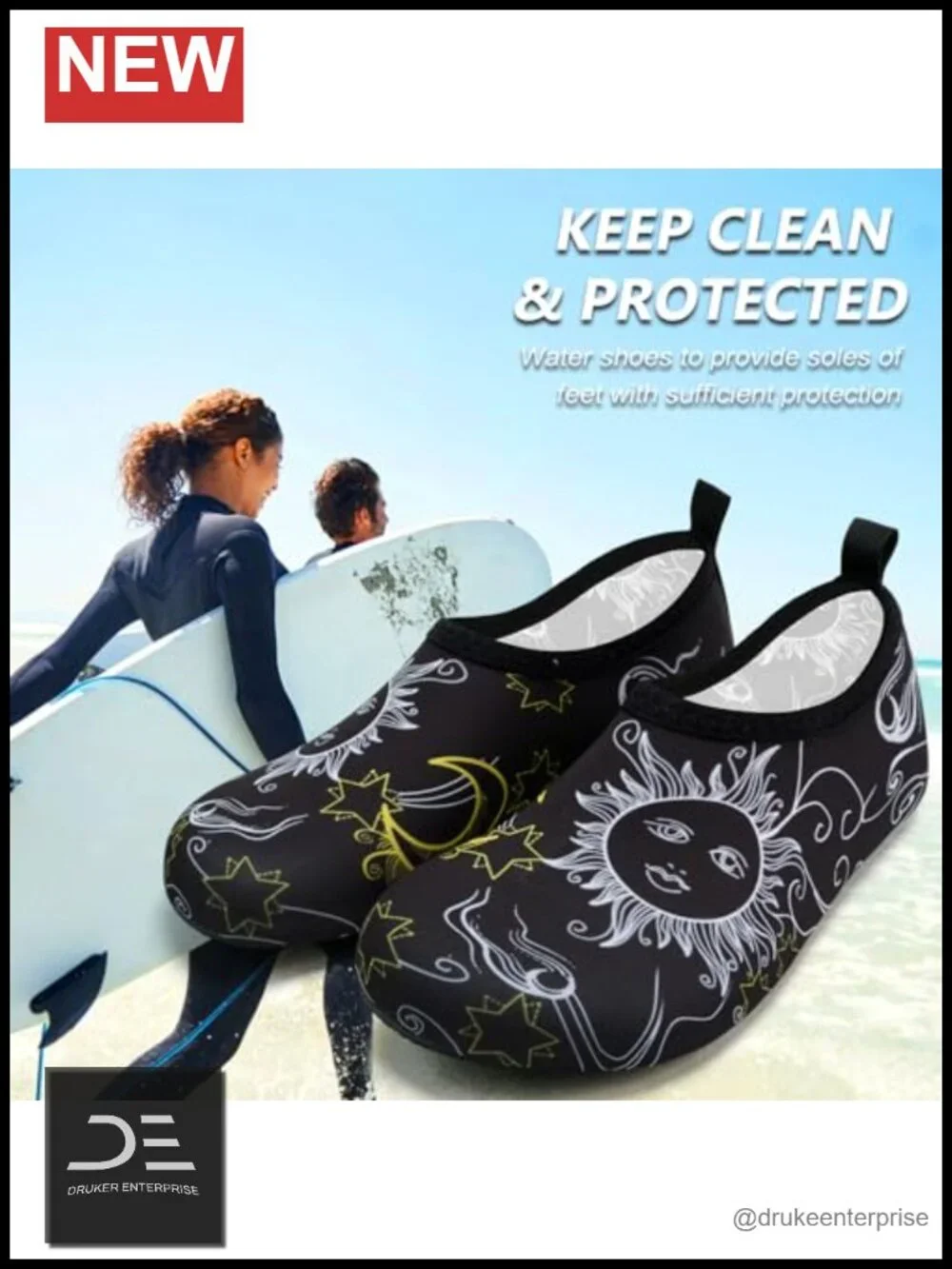 Women's Barefoot Quick-Dry Aqua Socks Slip-on Water Shoes for Beach Swim Yoga