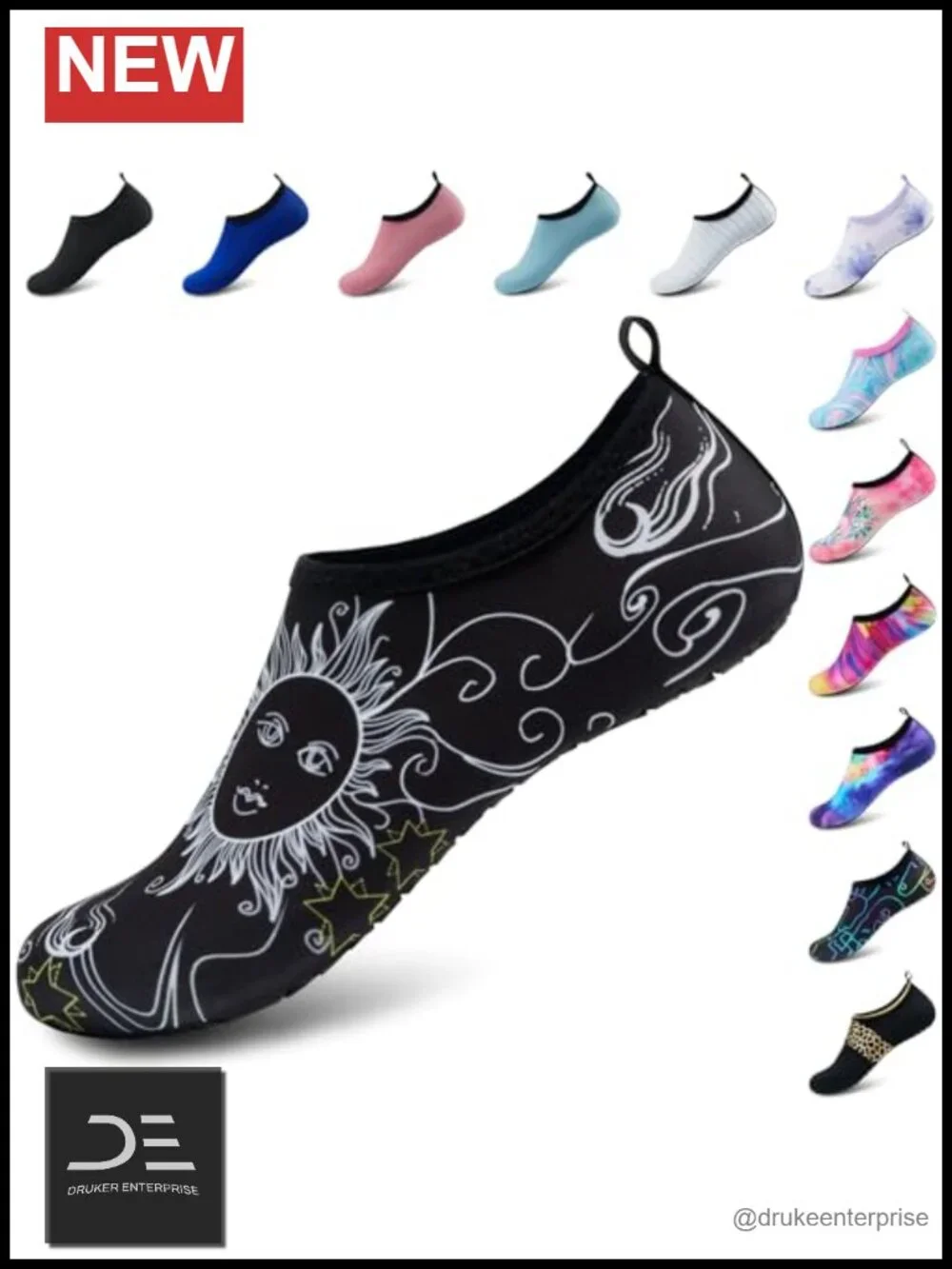 Women's Barefoot Quick-Dry Aqua Socks Slip-on Water Shoes for Beach Swim Yoga