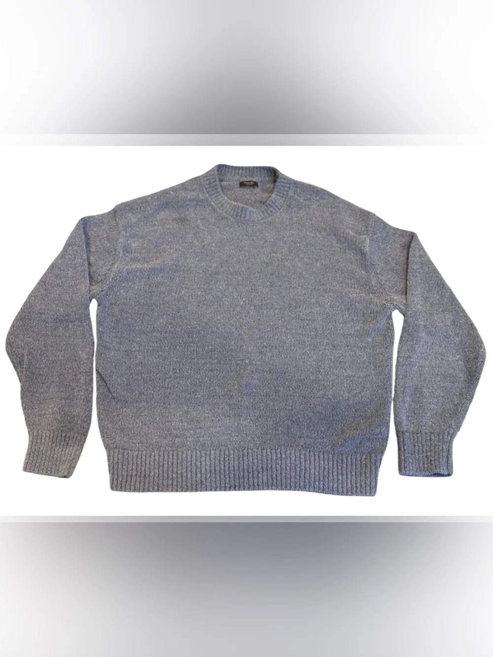 Massimo Dutti Men’s sweater Blue Knit Crewneck Size Medium
