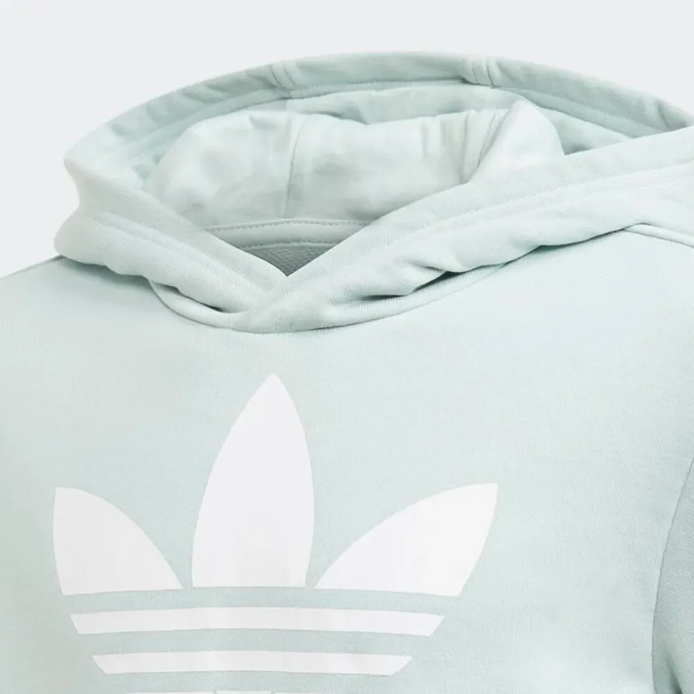 Adidas Kids Unisex Vapour Green / White Trefoil Hoodie Sweatshirt Size XS NWT