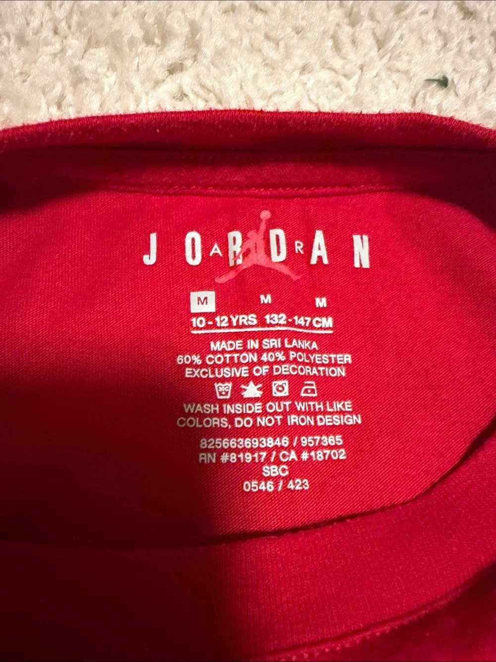 Jordan red short