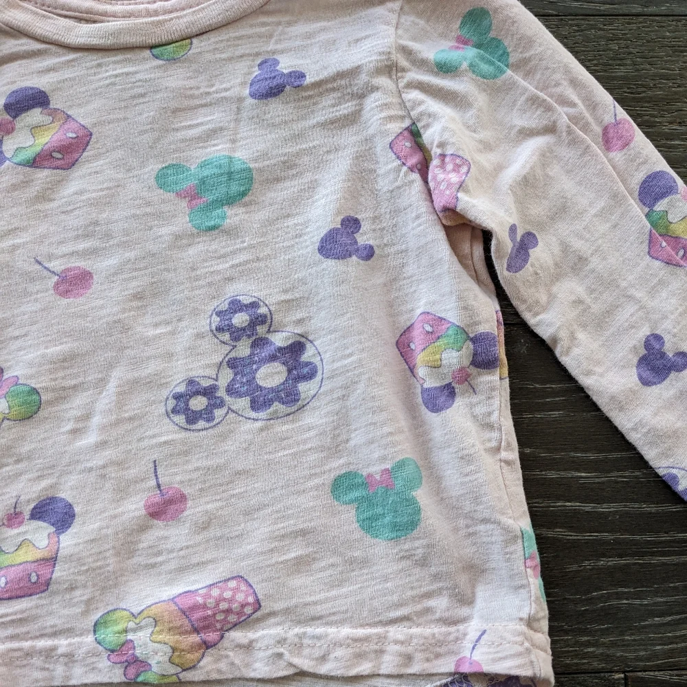 Disney Toddler Girls Treats Long Sleeve T-Shirt Size XXS 2-3