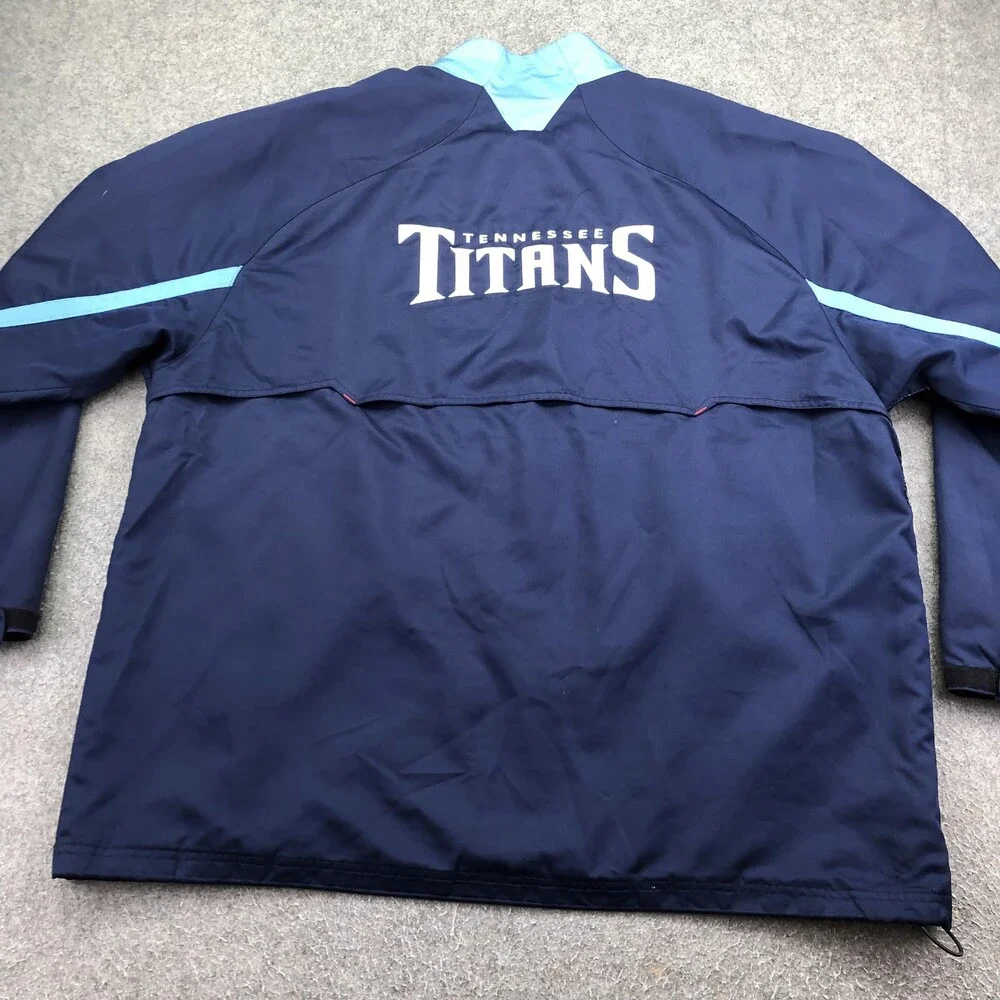 Tennessee Titans Jacket Mens 3XL Blue NFL Football Reebok On Field Full Zip