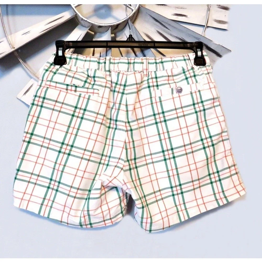 Chubbies USA Golf Shorts Men's Small Plaid Elastic Waist Made in USA 5.5