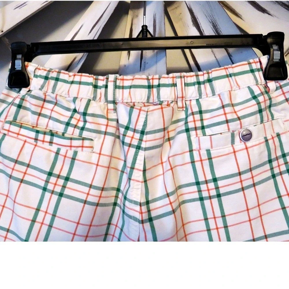 Chubbies USA Golf Shorts Men's Small Plaid Elastic Waist Made in USA 5.5