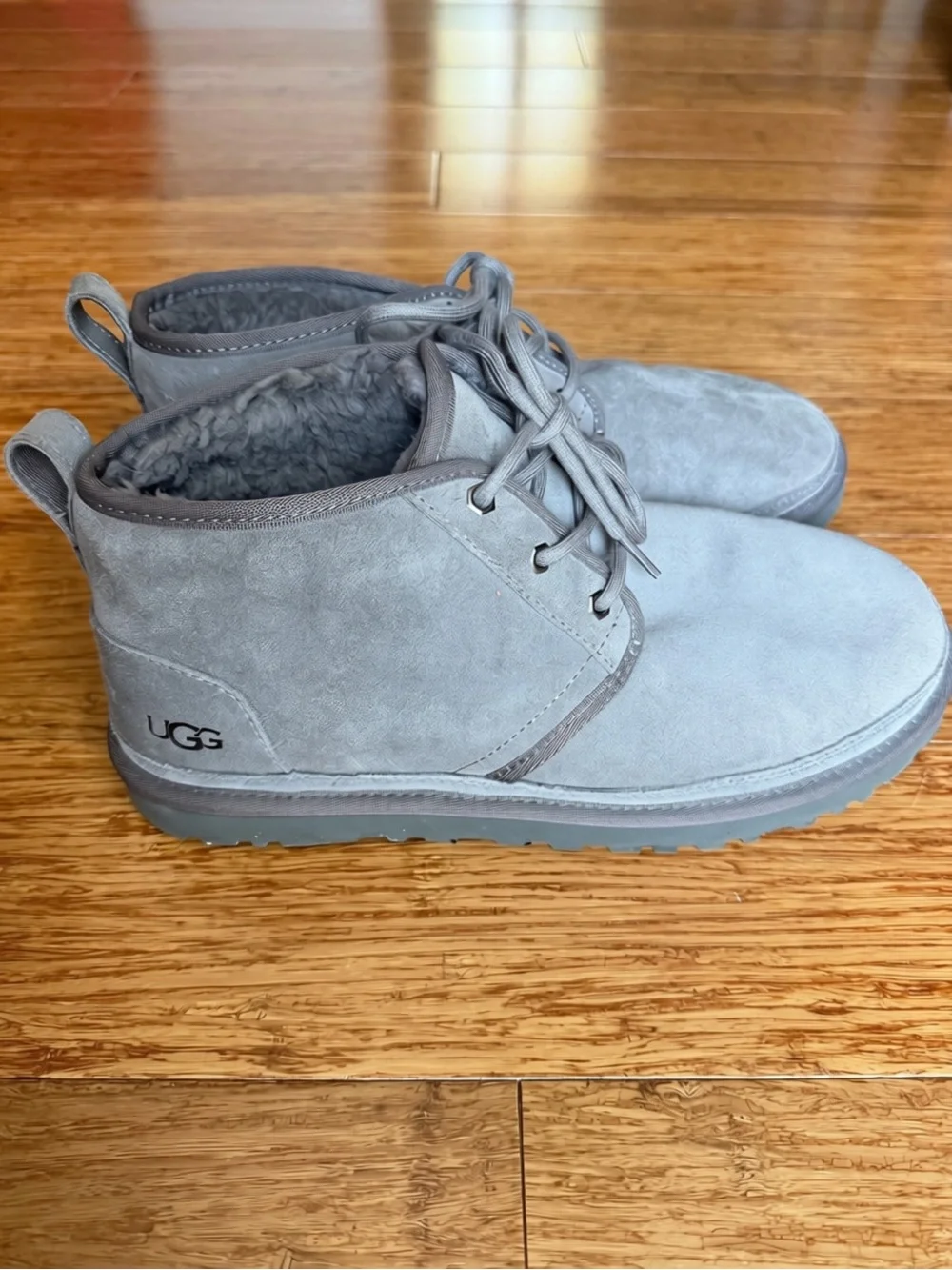 UGG Gray Suede Lace-Up Chukka Boots - Size 11 - New!