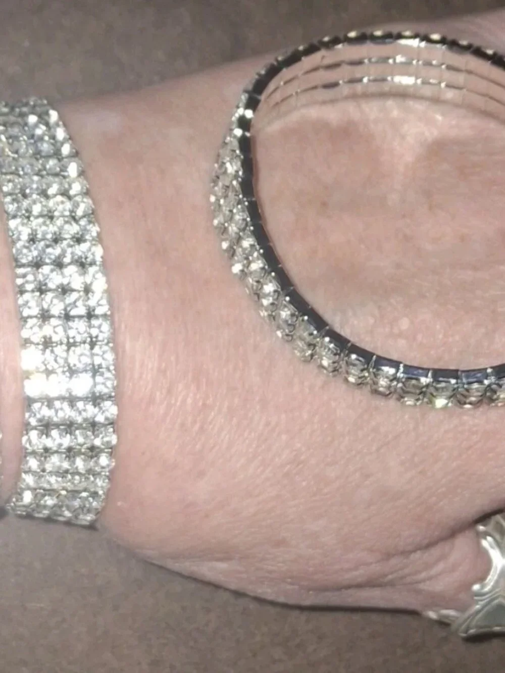 Choose One Crystal Rhinestone Stretch Bracelet Multirow Formal Bridal