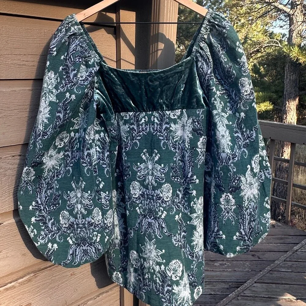 Free People skirt green elastic