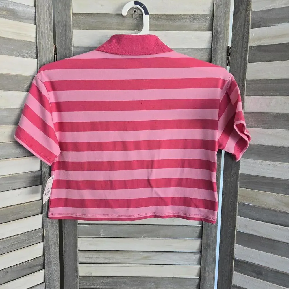 Lady & The Tramp Cropped Printed Polo Top | Disney | Small (6/7)