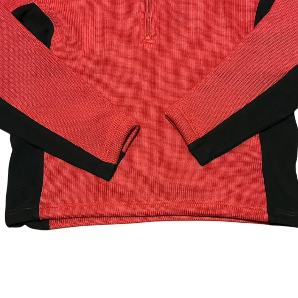 Spyder Men’s 1/4 Zip Pullover Performance Fleece Sweater Size S Red & Black
