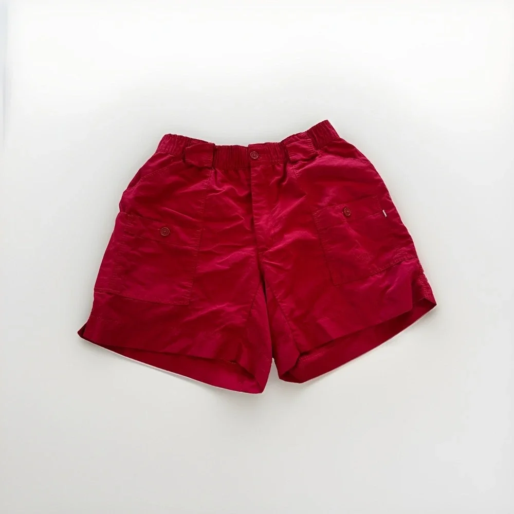 Aftco Shorts Mens 28 Bluewater Active Fit The Original Fishing Red M01 Preppy