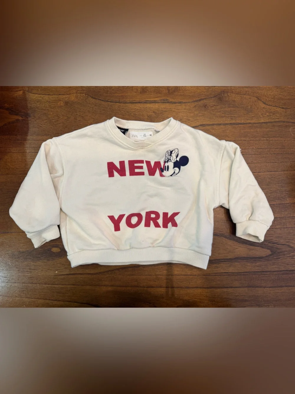 Zara Cream Sweatshirt with Red 