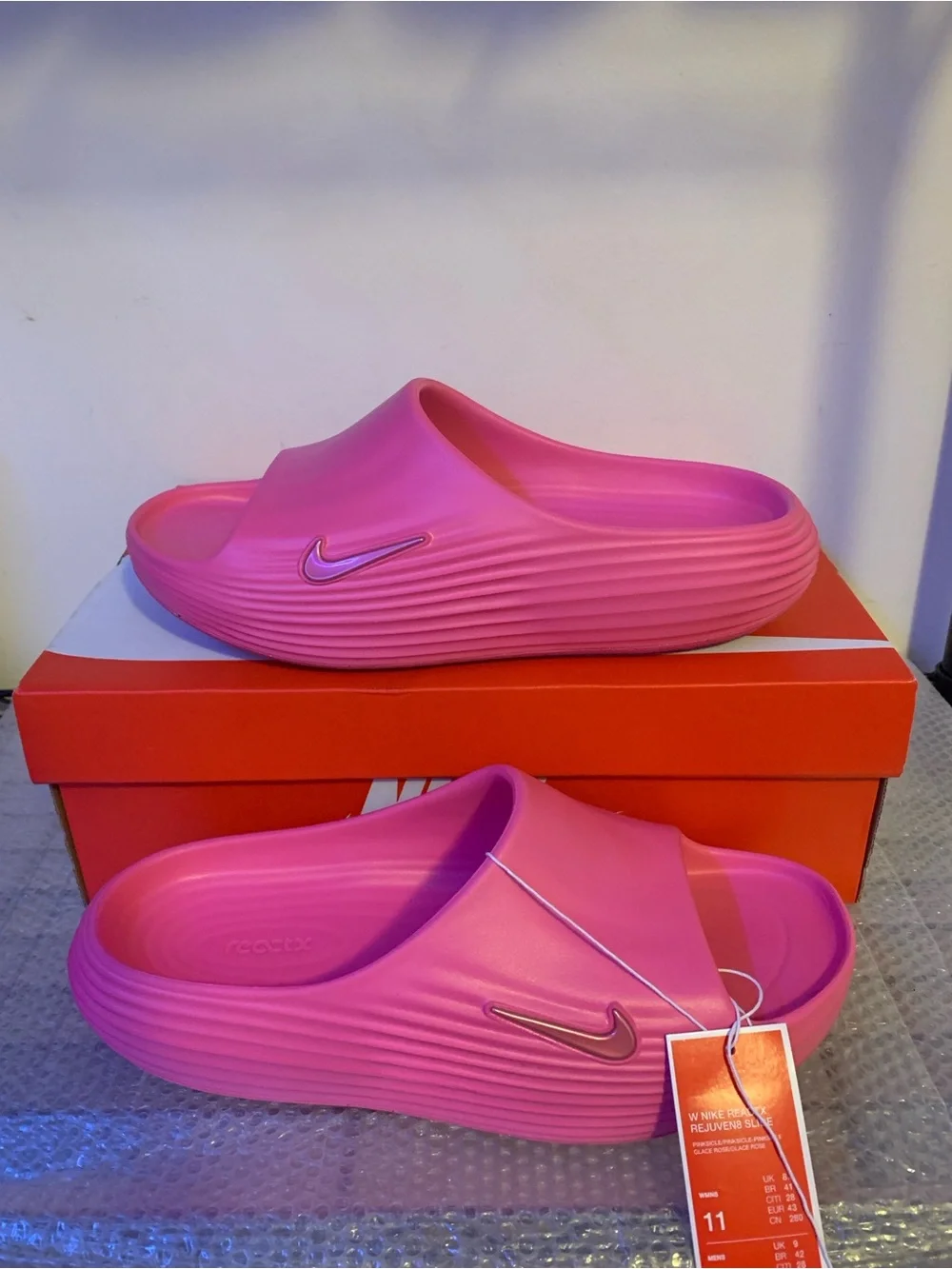 Nike Women's ReactX Rejuven8 Slide Pinksicle HV4484-600 - Women’s Size 11