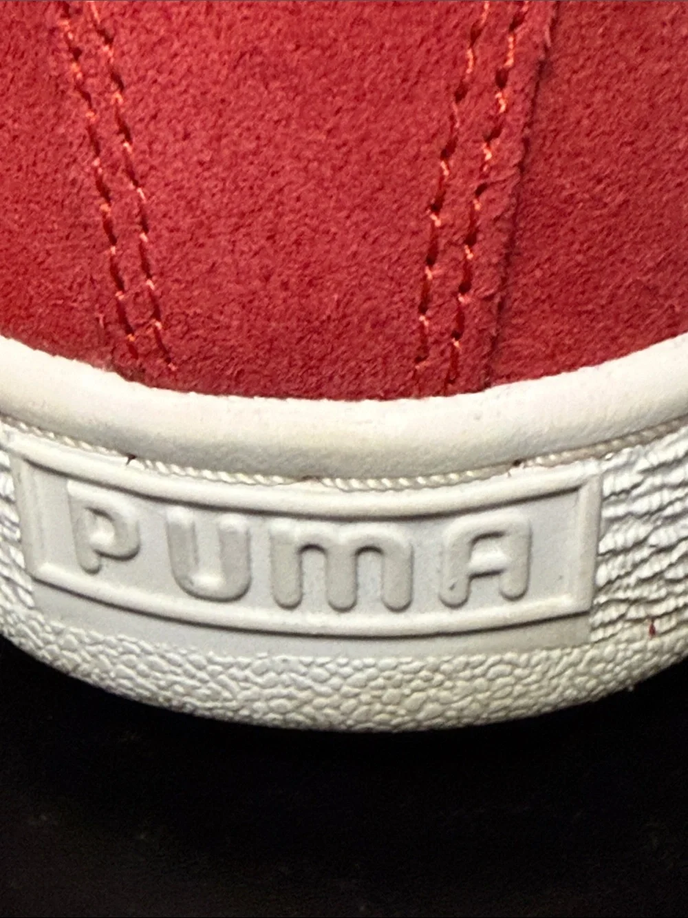 Puma red suede