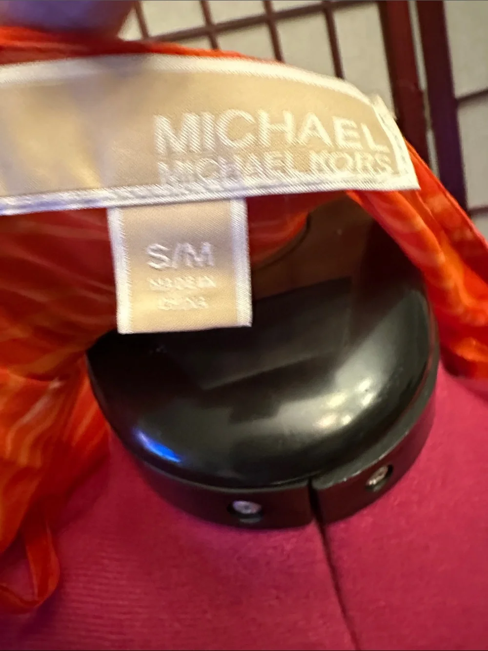 Michael Kors Orange Zebra-Print Blouson Tunic