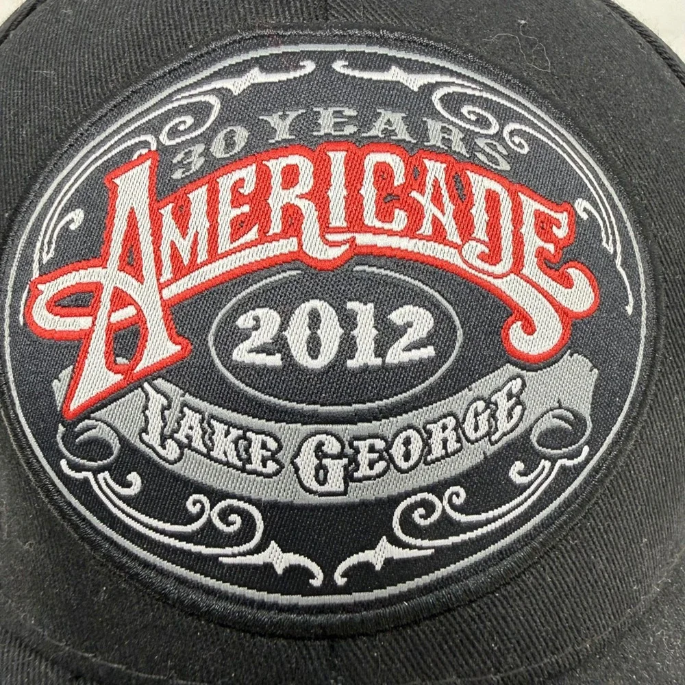Hot Leathers Americade 2012 Lake George 30 Years Motorcycle Rally Hat Black Cap