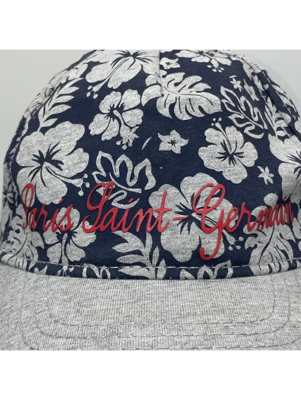 PSG Paris Saint Germain Adjustable 6-Panel Floral Hat Blue/Gray (57 Cm)