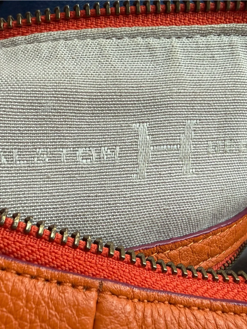 EUC Orange Leather Halston Heritage Hobo Shoulder Bag
