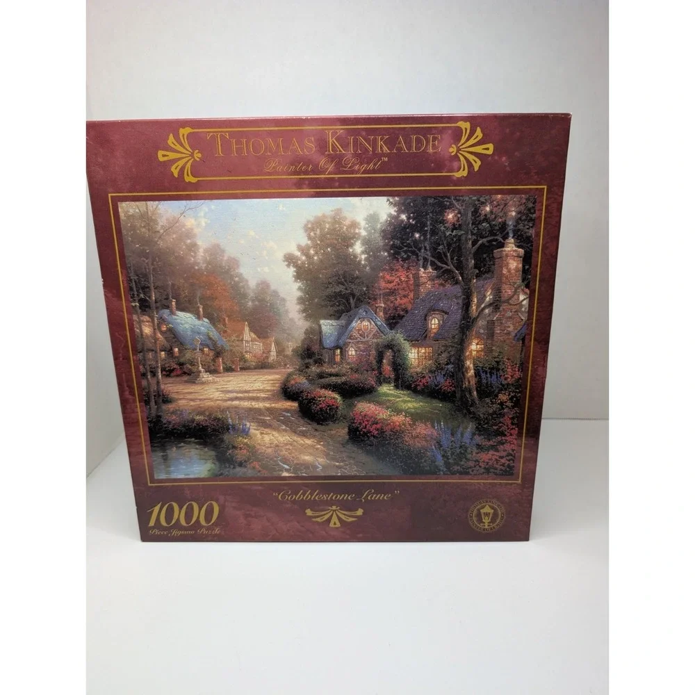 Thomas‎ Kinkade Cobblestone Lane 1000 Piece Jigsaw Puzzle Sealed Complete